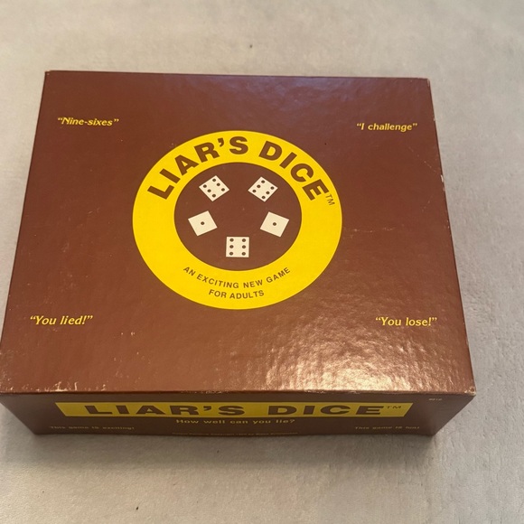 Vintage 1980 Liar’s Dice Blake Enterprises Game Unused Complete w Box